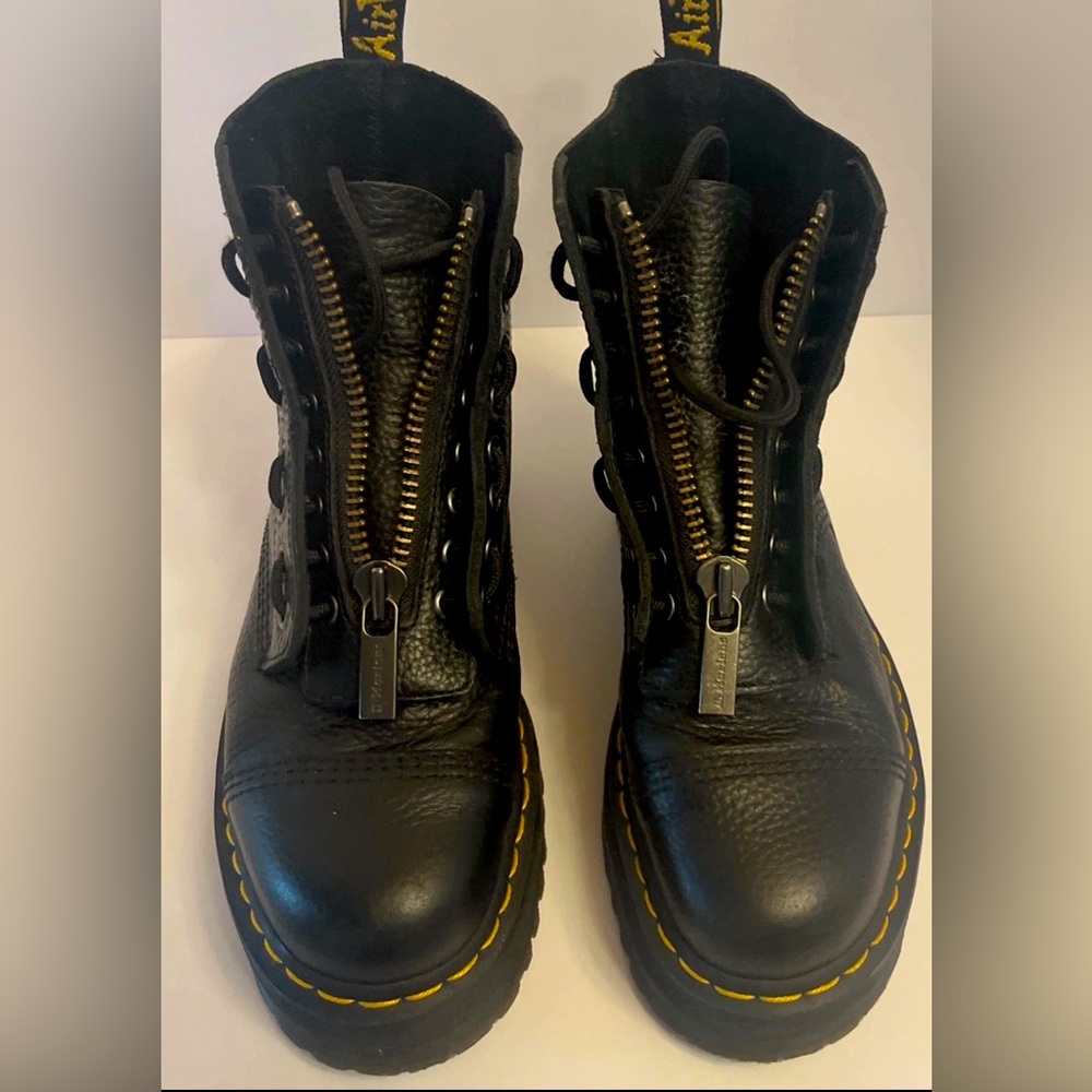 Dr. Martens Black Nappa Sinclair Boots, Zip Front